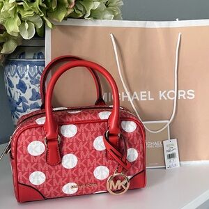 Michael Kors Thompson Extra-Small Polka Dot Signature Logo Satchel Bag